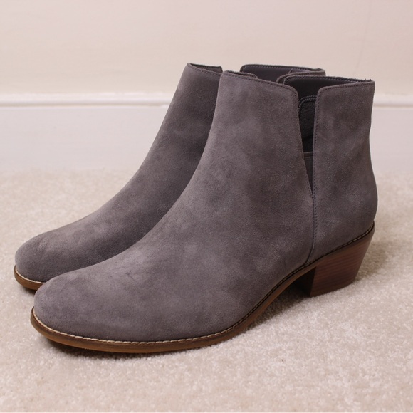 Cole Haan Grey Ladies Suede Ankle Boots Sz 11 - Picture 1 of 6